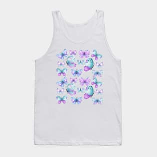 Light Purple Coloured Butterfly Pattern Tank Top